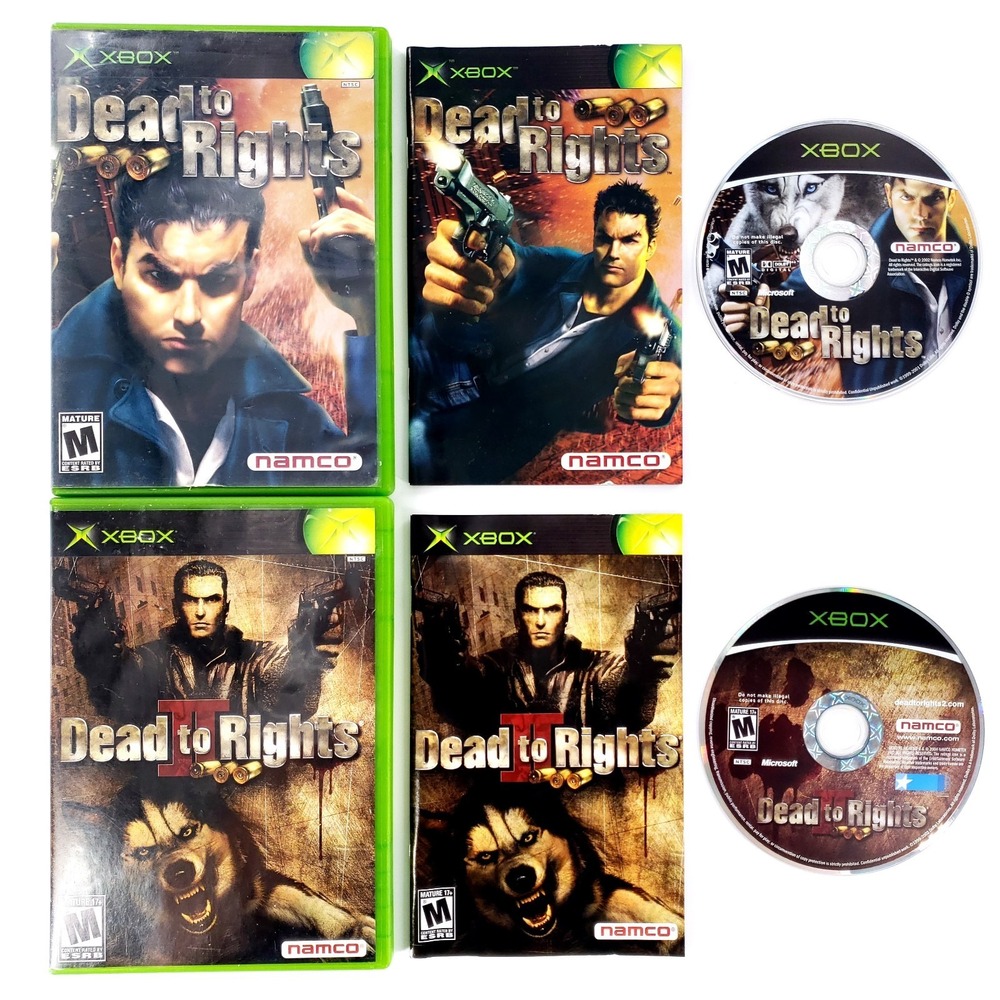 Dead to Rights & Dead to Rights II Microsoft Xbox Complete Tested & Works
